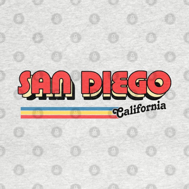 San Diego // Retro Typography Design by DankFutura